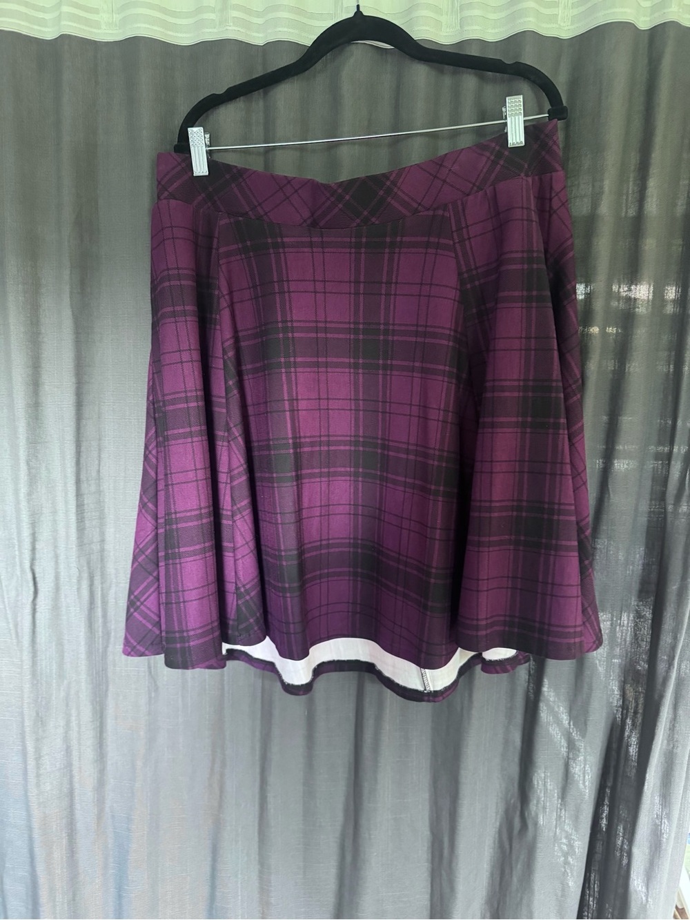 torrid NWOT Purple Plaid Circle Skirt